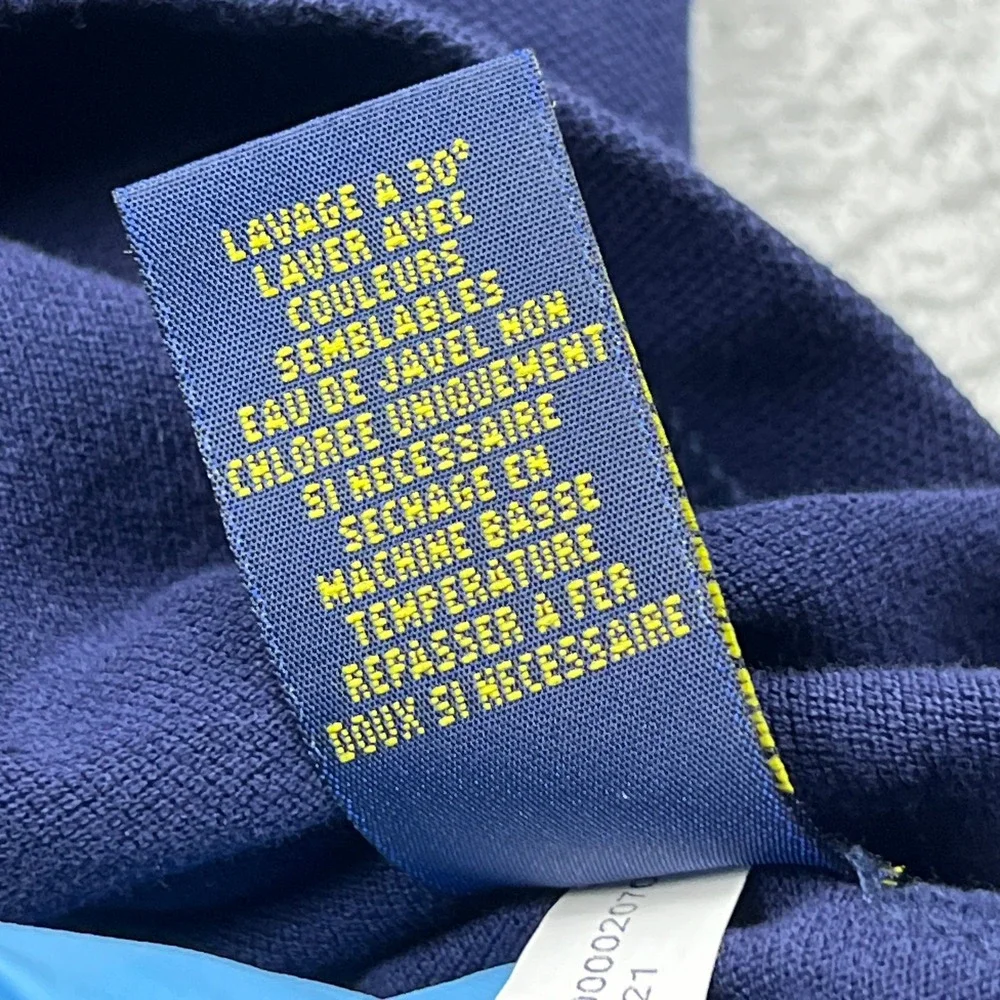 Polo Ralph Lauren Polo Shirt Mens Medium Blue Knit Stretch Slim Fit Pony Logo
